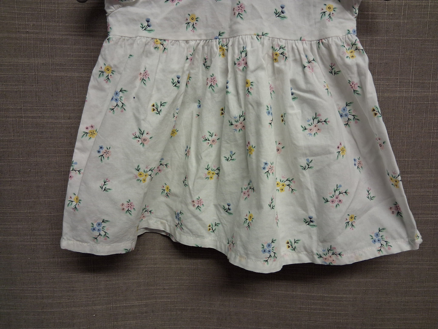 George Girls White Floral A Line Dress Age First Size