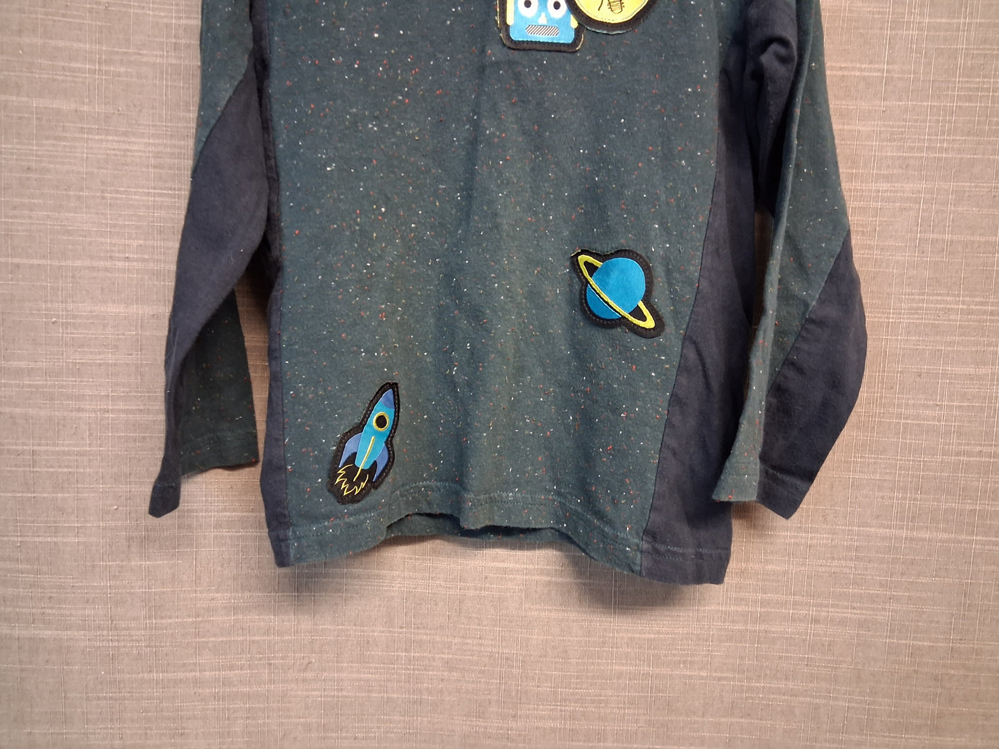 F&F Boys Long Sleeve Grey Space Theme T-Shirt Age 5-6 Years