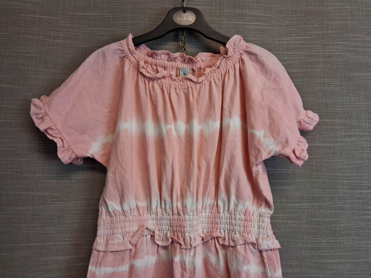 TU Girls Playsuit Pink Tie Dye Short Sleeve Age 9 Years
