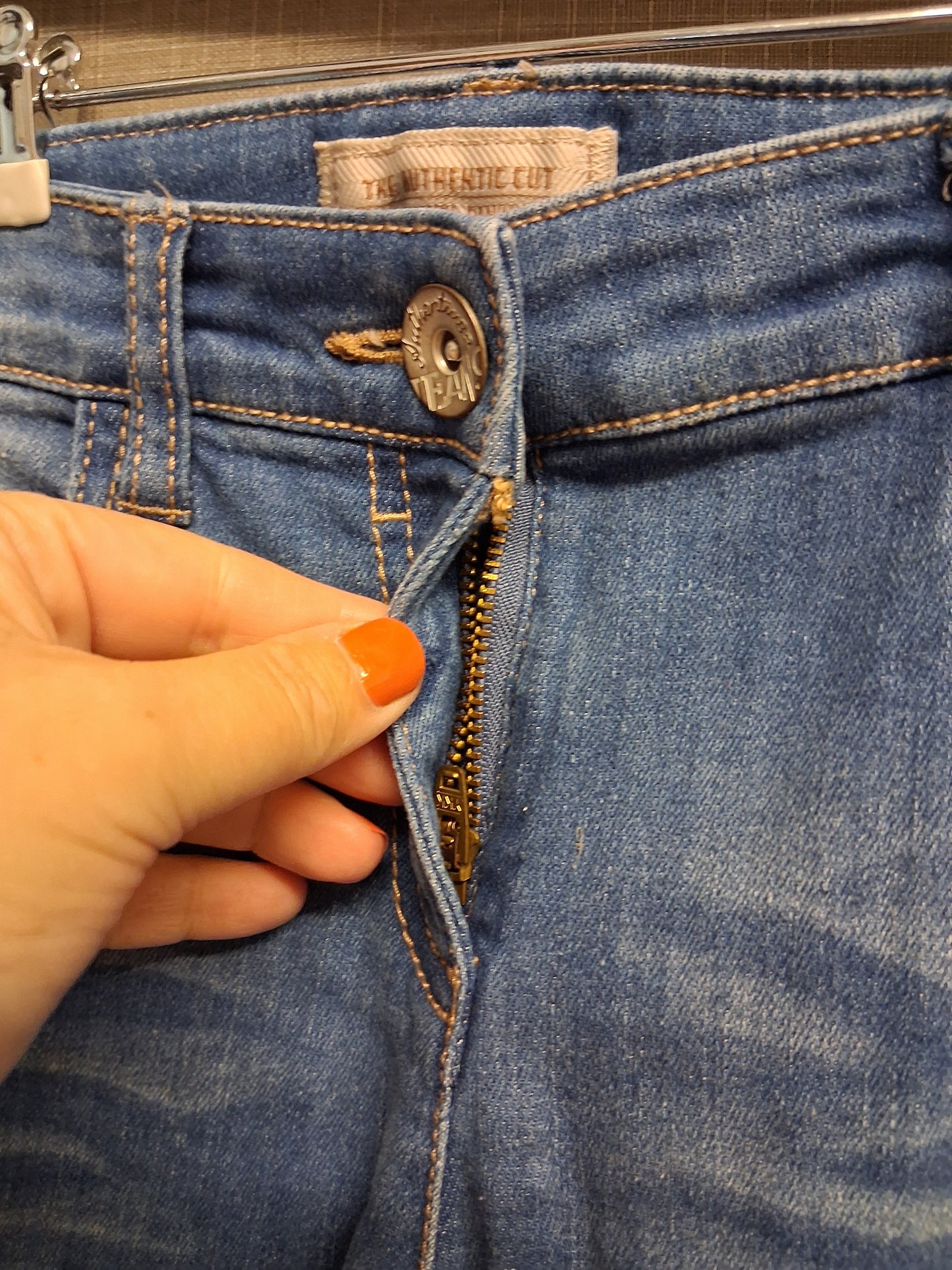 Next Girls Blue Denim Jeans Beaded Detail Age 10 Years Adjustable Waist