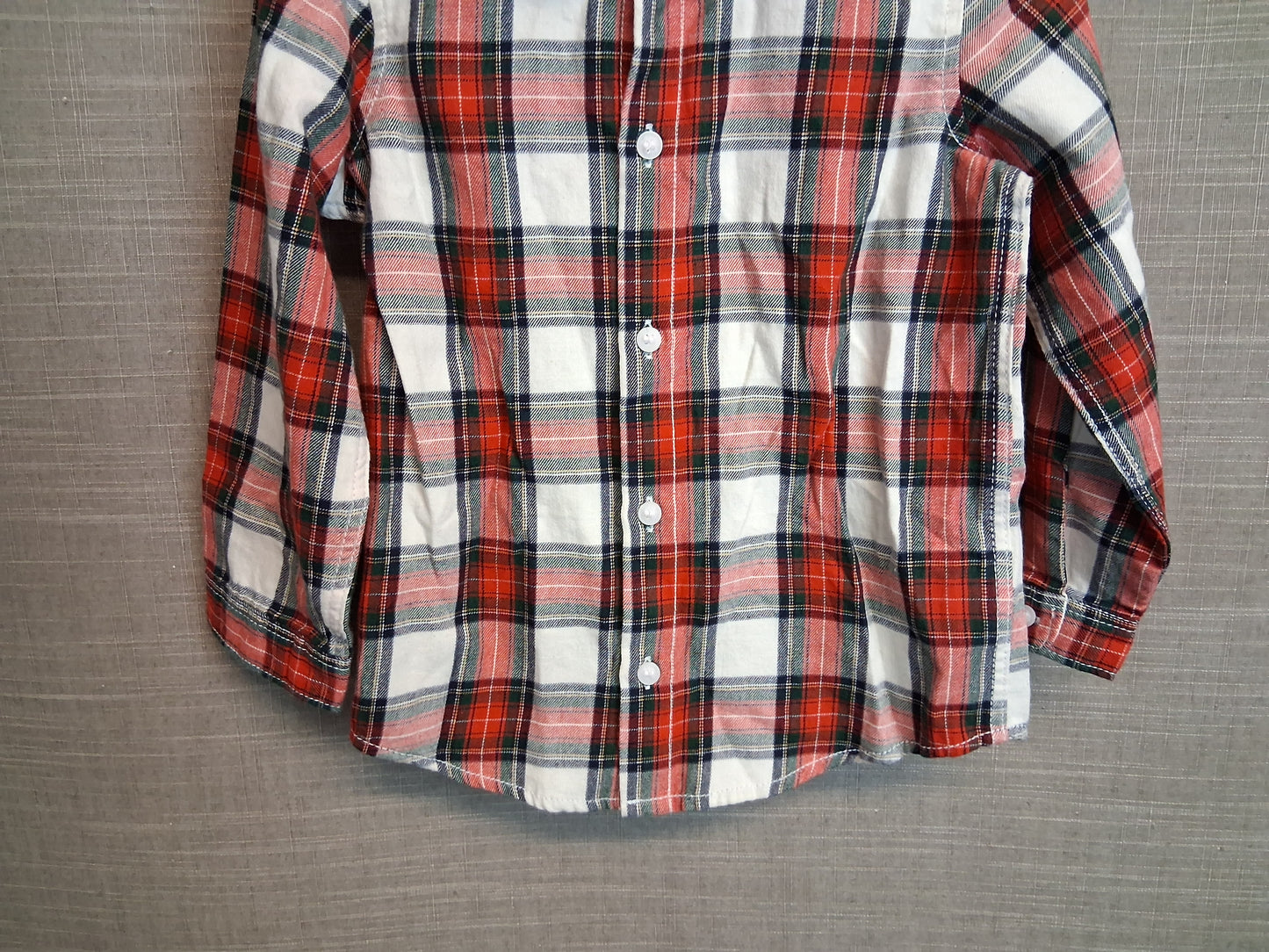 H&M Boys Red Check Shirt Long Sleeve Age 2-3 Years New