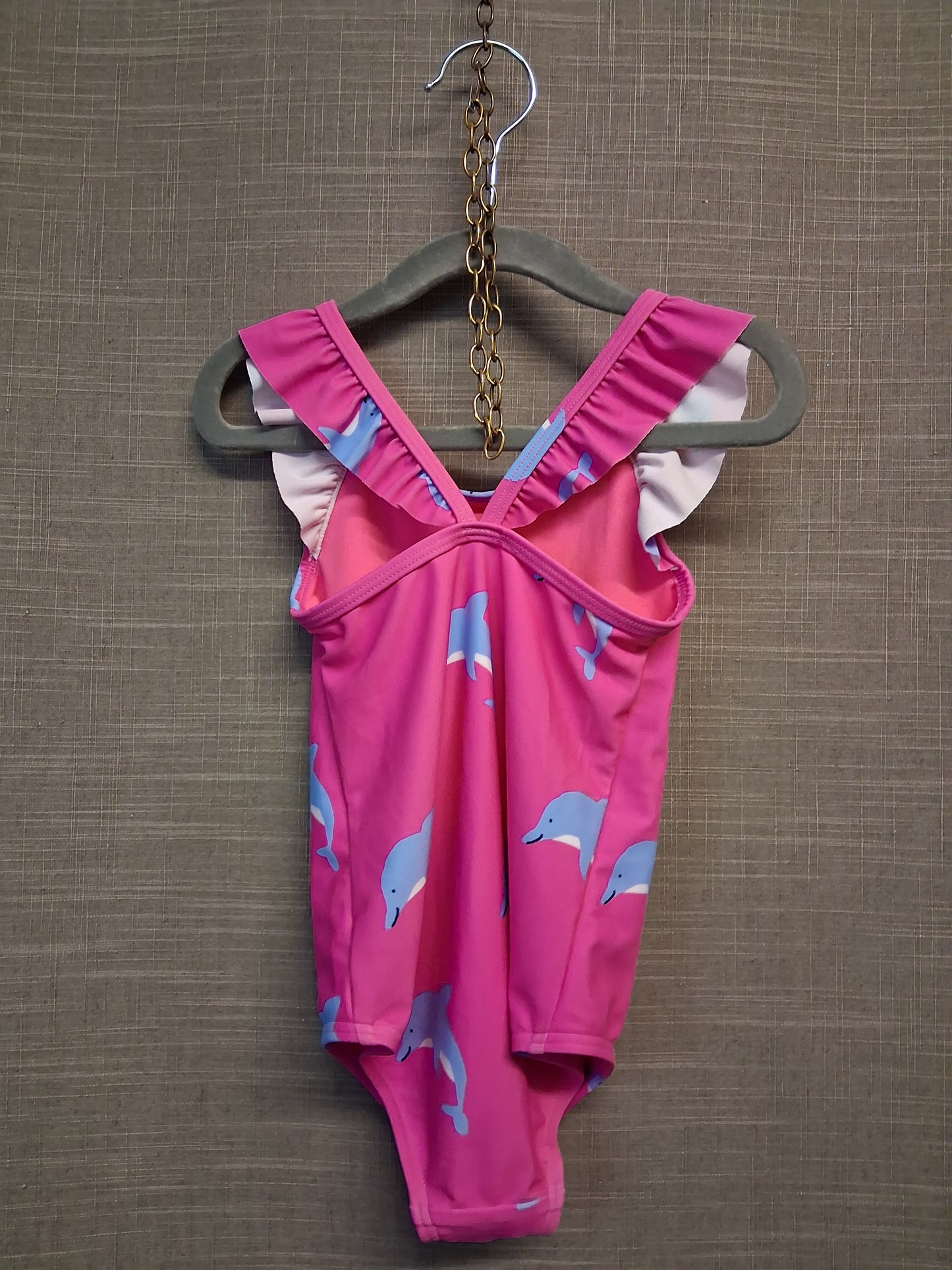 Marks and Spencer Pink Dolphin Swimsuit One Piece Age 2-3 Years