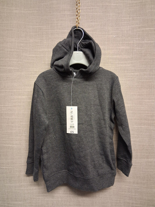 Urban Basics Peacocks Grey Hoodie Age 3-4 Years New