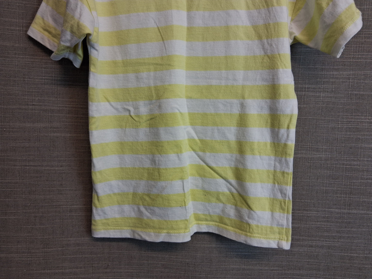 Nutmeg Girls Yellow Stripe Bunny T-Shirt Short Sleeve Age 7-8 Years