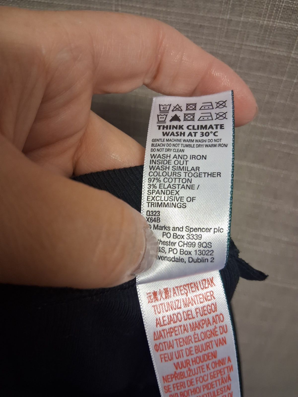 Marks and Spencer Black Ribbed Bootcut Leggings Age 5-6 Years