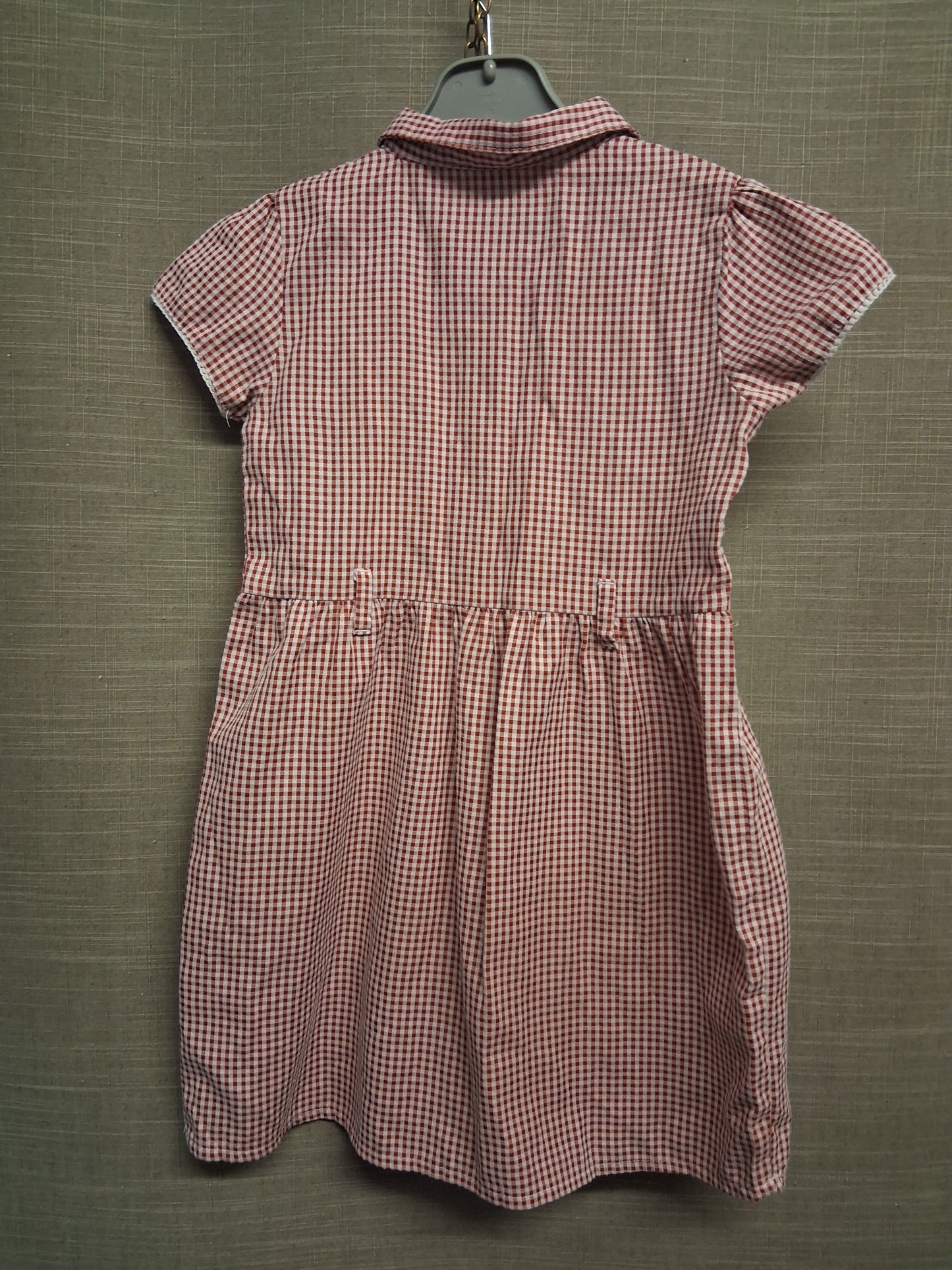 TU Girls Red Gingham Dress Age 5 Years