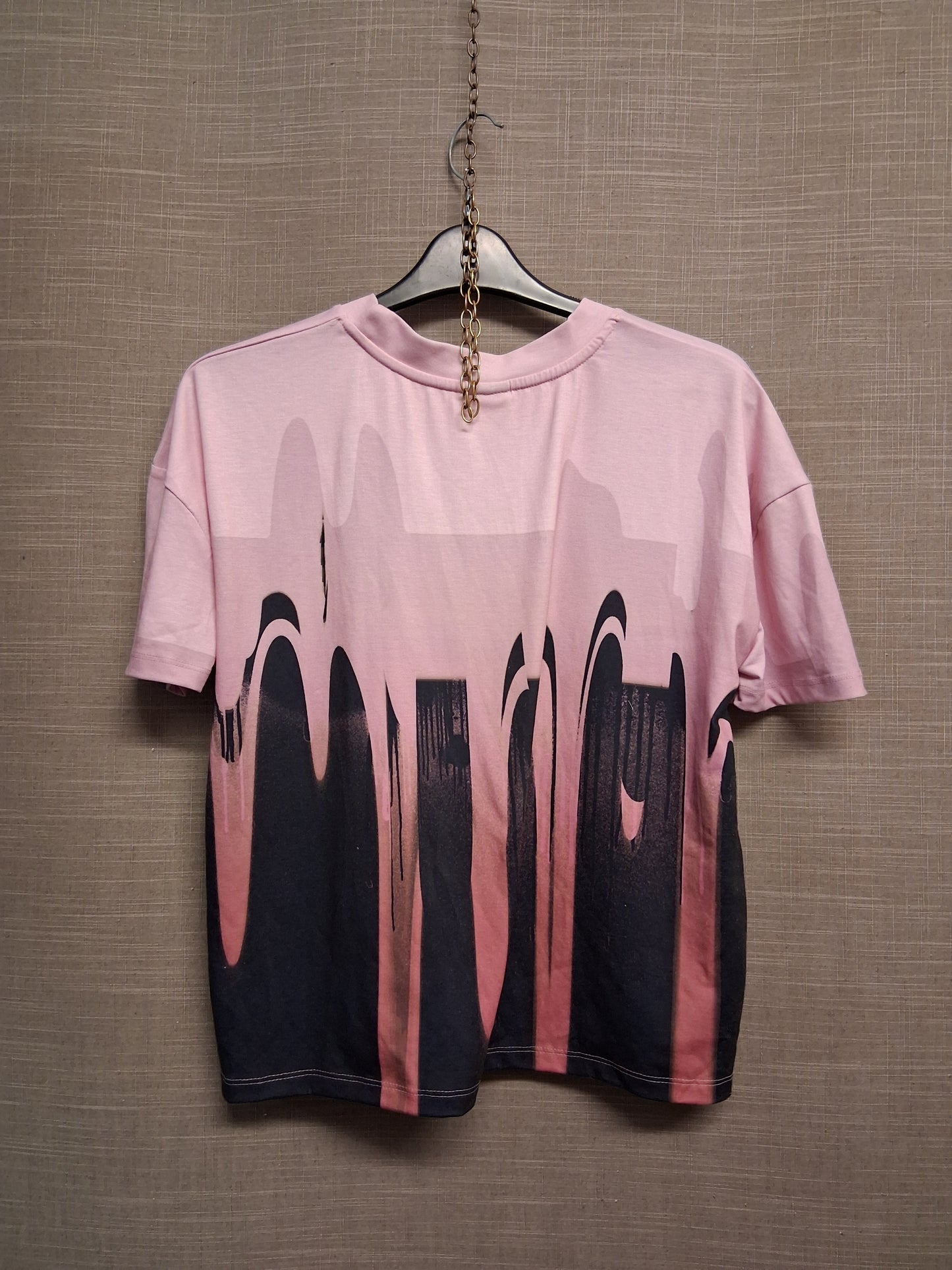 Hype Pink Black Short Sleeve T-Shirt Age 14 Years Brand New