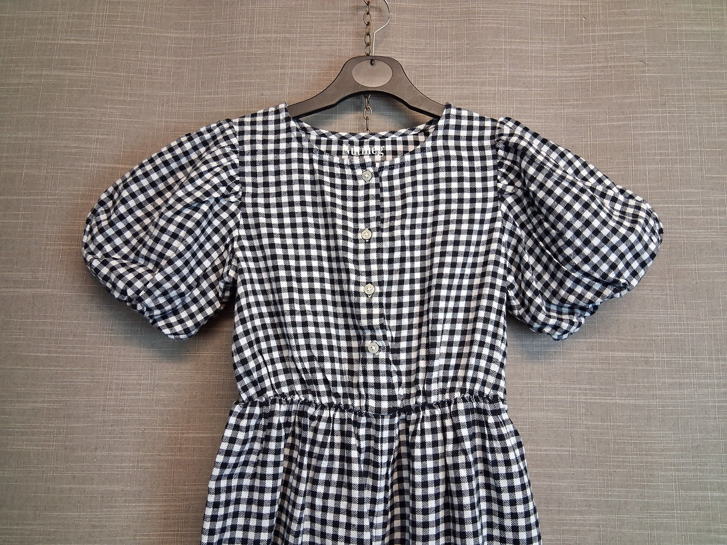 Nutmeg Girls Black White Check Jumpsuit Ankle length Age 7-8 Years
