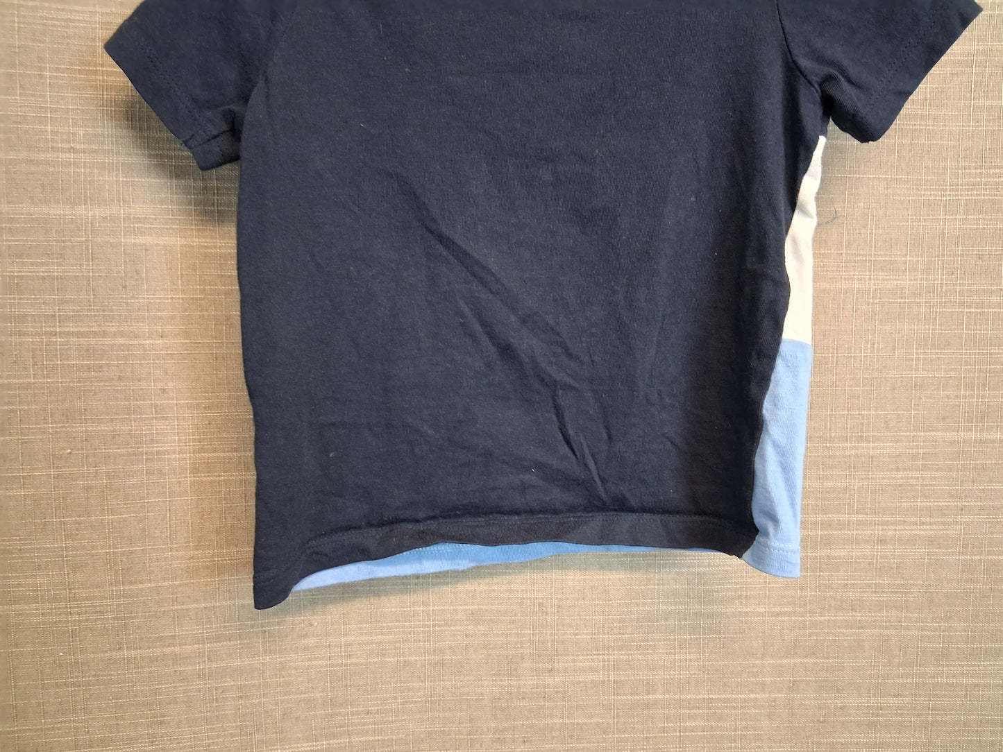 F&F Boys Blue Stripe Short Sleeve T-Shirt Age 9-12 Months