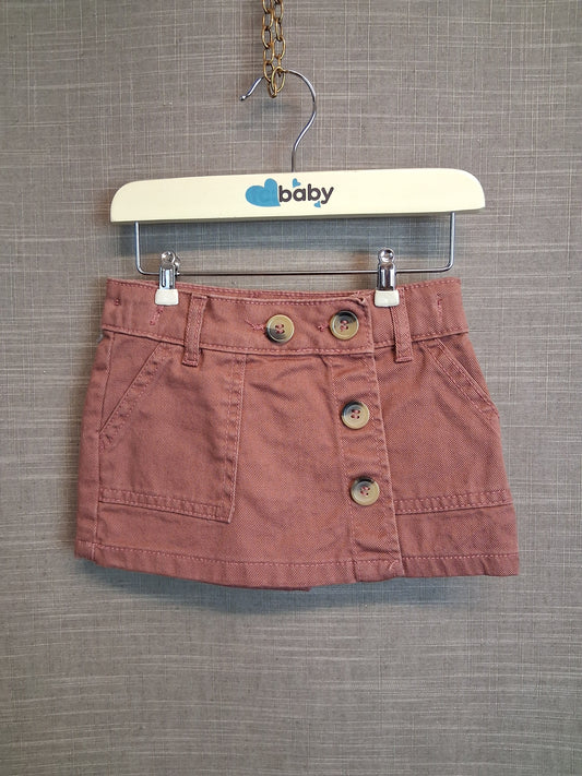 M&Co Girls Dusky Pink Denim Skorts Age 18-24 Months New