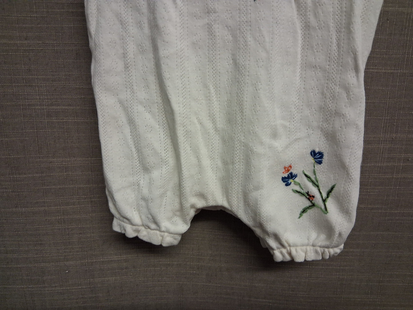 Next Girl Floral Romper Short Sleeve Cream Age up to 1 Month