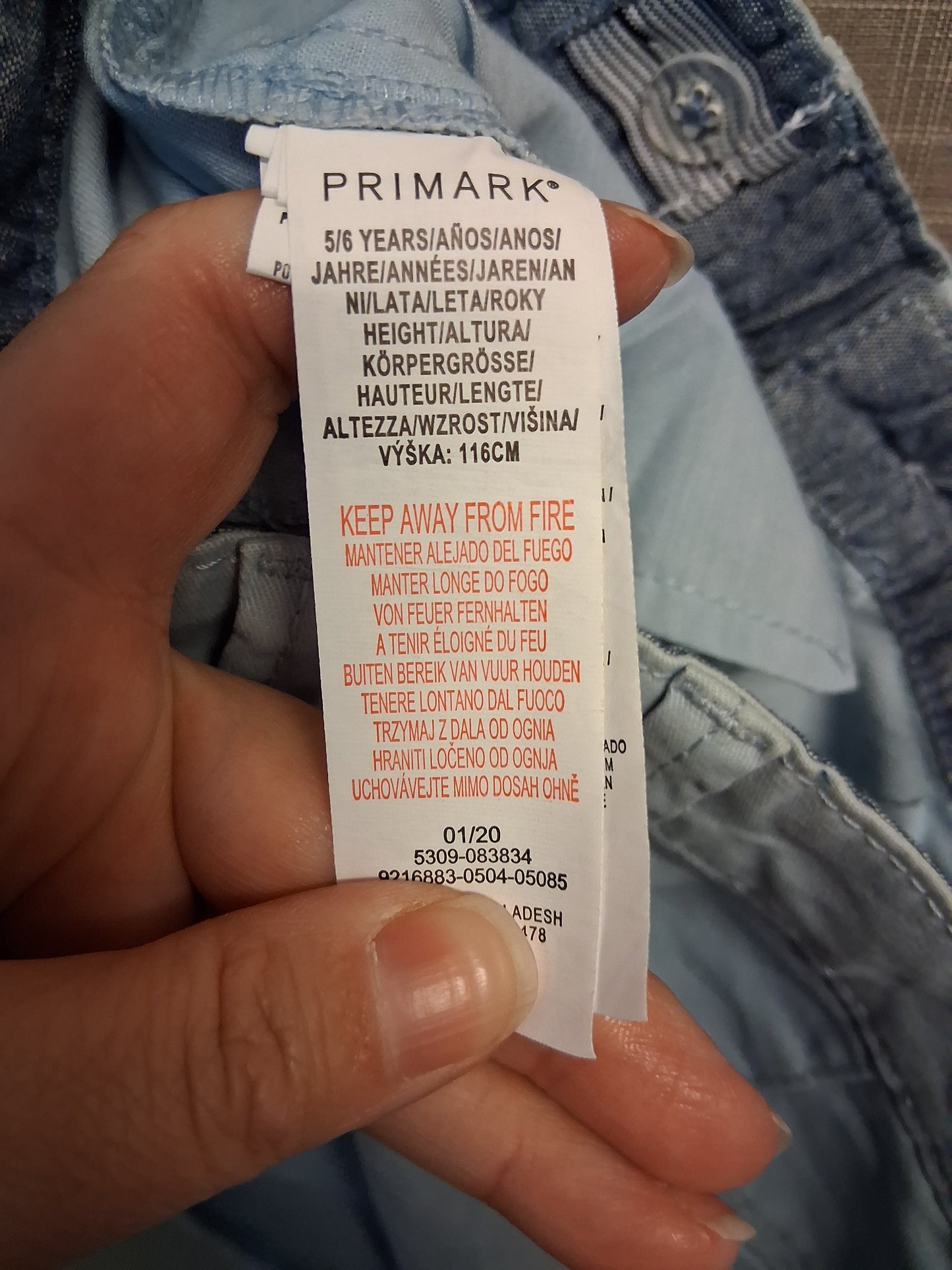 Primark Boys Blue Chino Style Shorts Age 5-6 Years