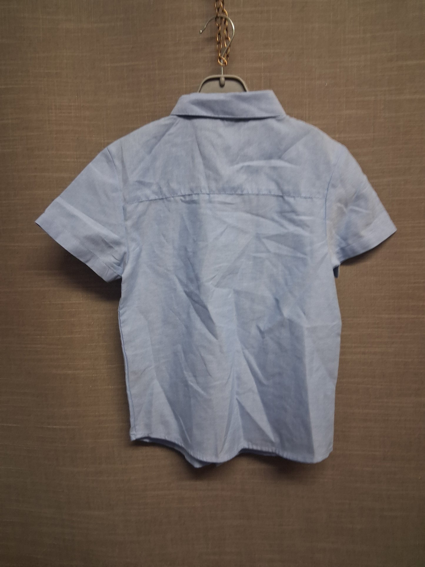 Primark Boys Blue Short Sleeve Shirt Age 7-8 Years