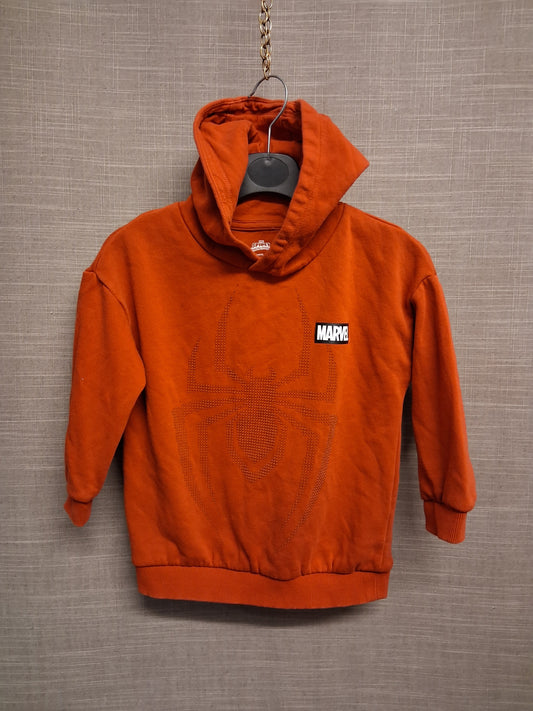 F&F Spiderman Red Hoodie Graphic Front & Back Jersey Age 3-4 Years