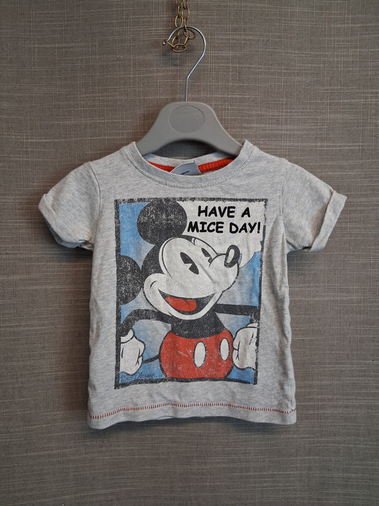 Next Disney Mickey Mouse T-Shirt Age 3-6 Months