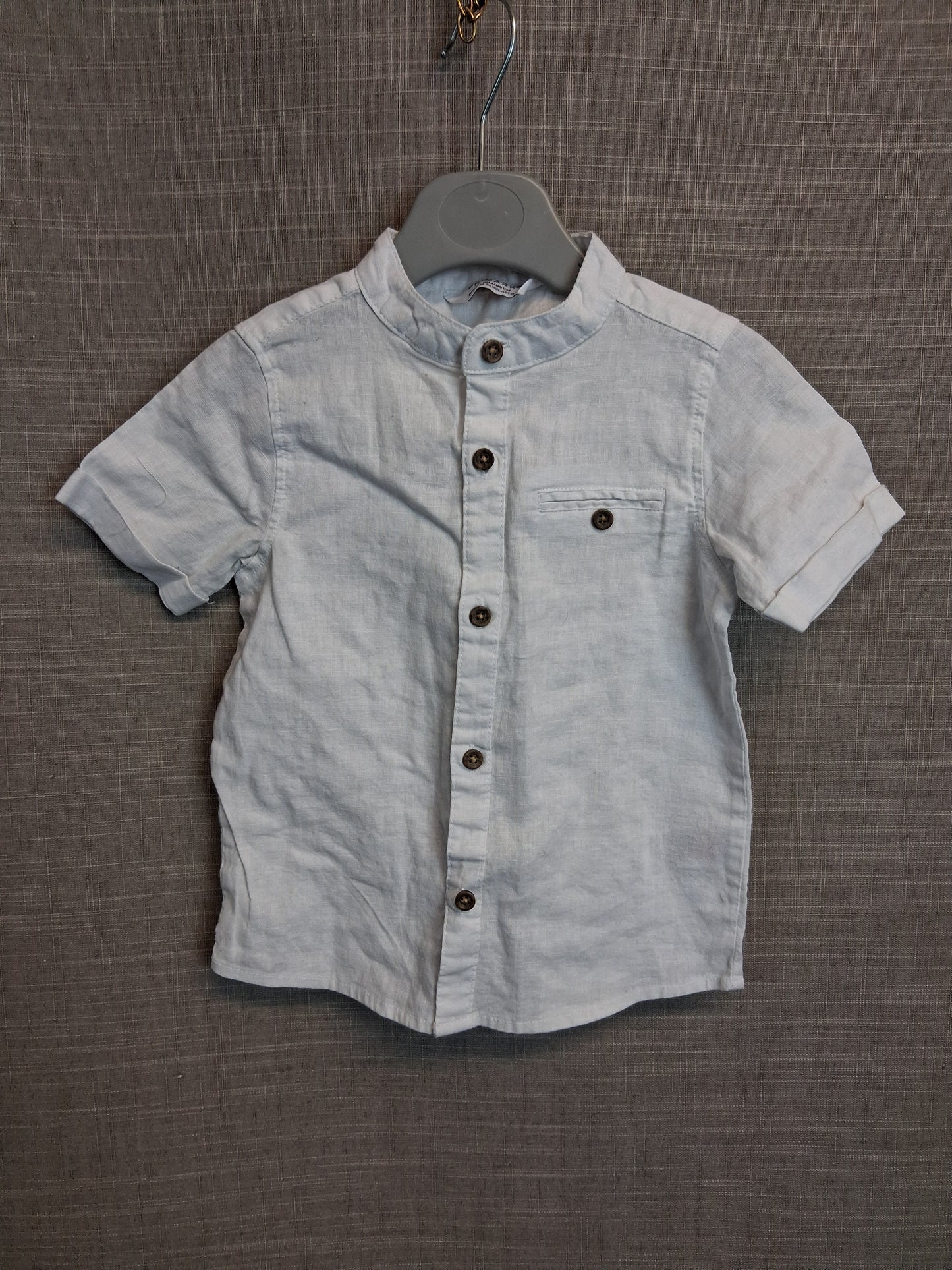 Primark Boys White Short Sleeve Shirts Age 12-18 Months New