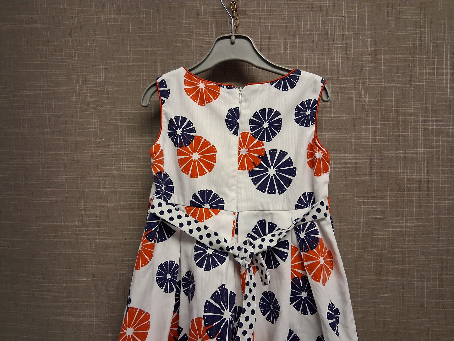 Lilus Girls Blue Red White A Line Floral Sleeveless Party Dress Age 6 Years