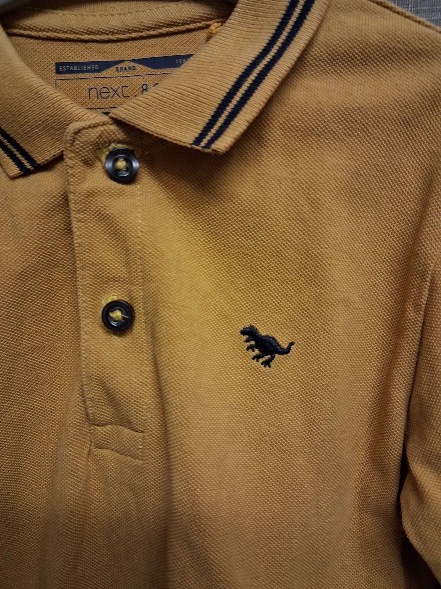 Next Mustard Long Sleeve Polo T-Shirt Age 4-5 Years