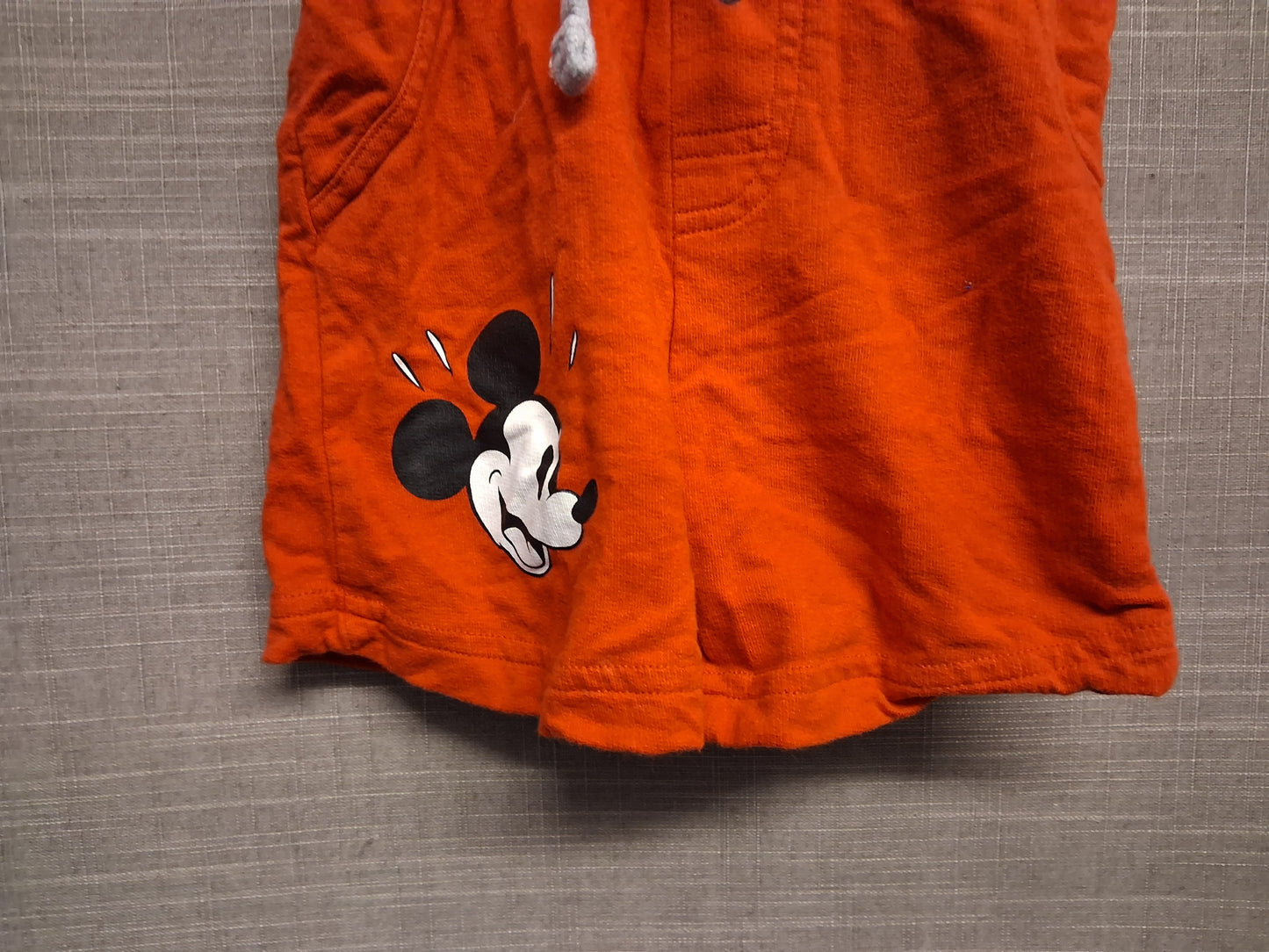 Disney Primark Mickey Mouse Red Jersey Jogger Shorts Age 12-18 Months