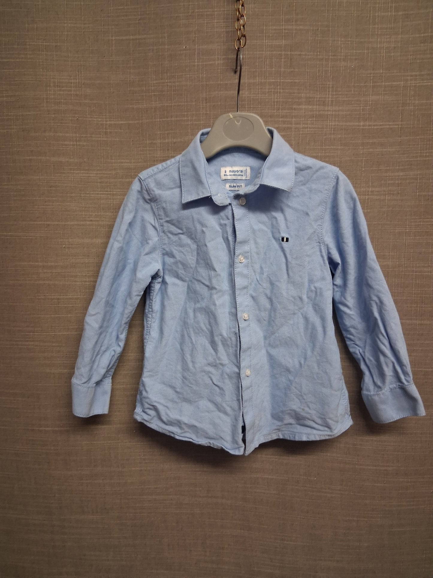 Mayoral Boys Blue Chambray Denim Shirt Age 2 Years
