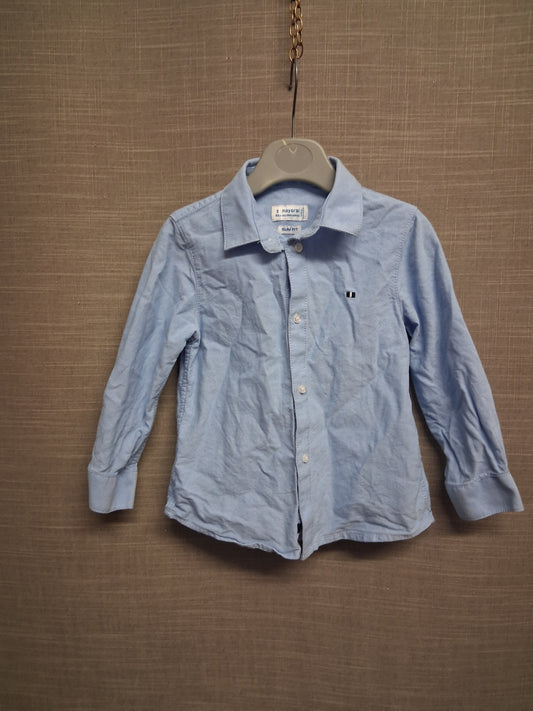 Mayoral Boys Blue Chambray Denim Shirt Age 2 Years