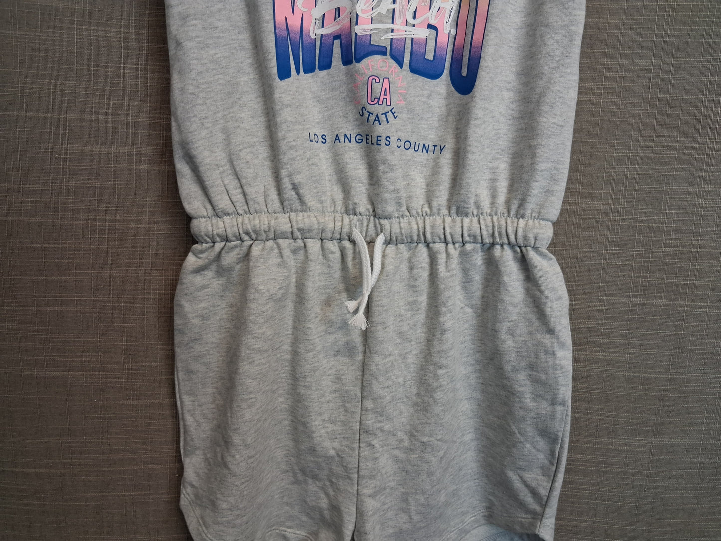 F&F Girls Playsuit Grey Jersey Age 9-10 Years