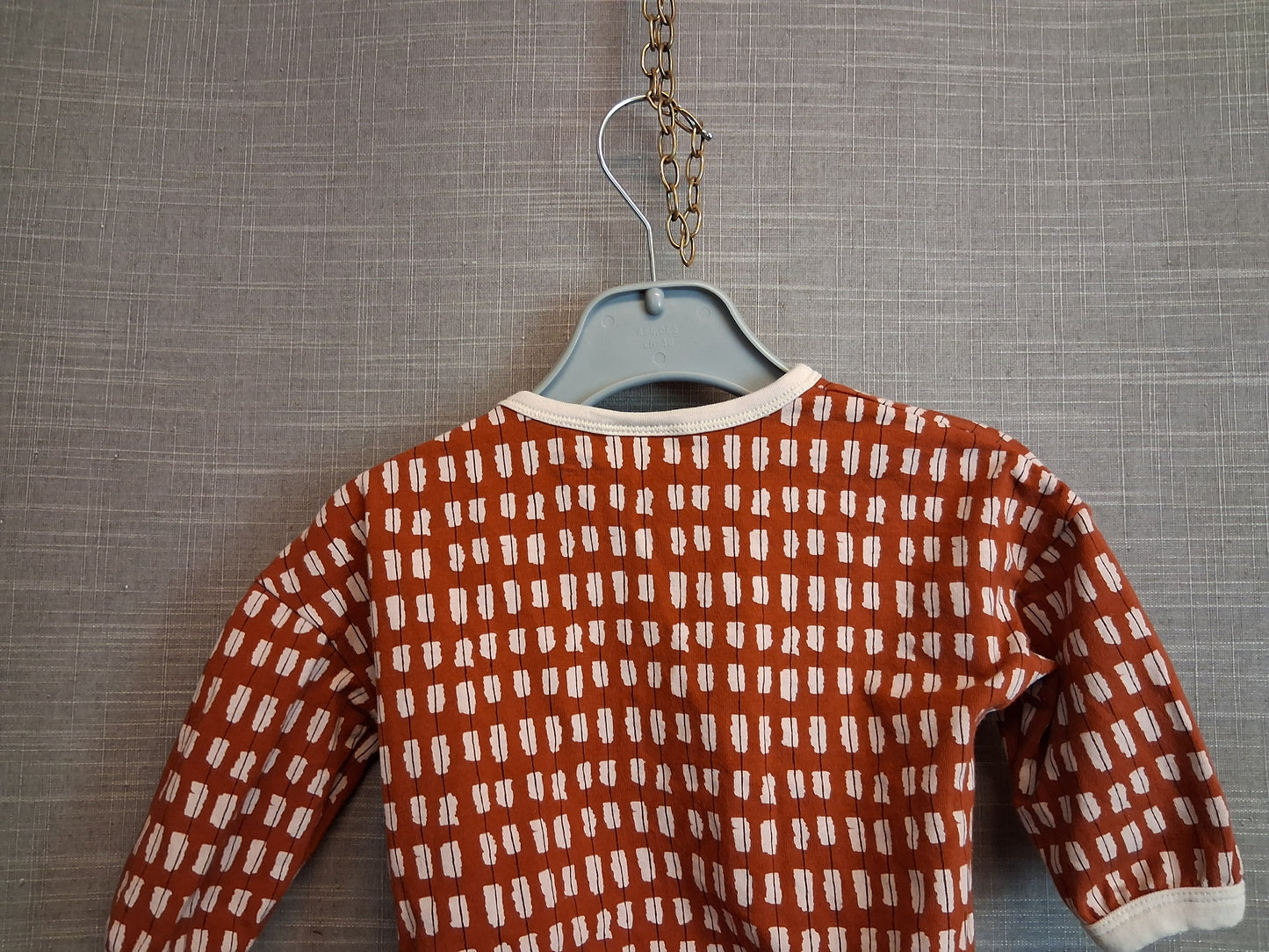 Next Boys Orange and Beige Long Sleeve Top Age 3-6 Months