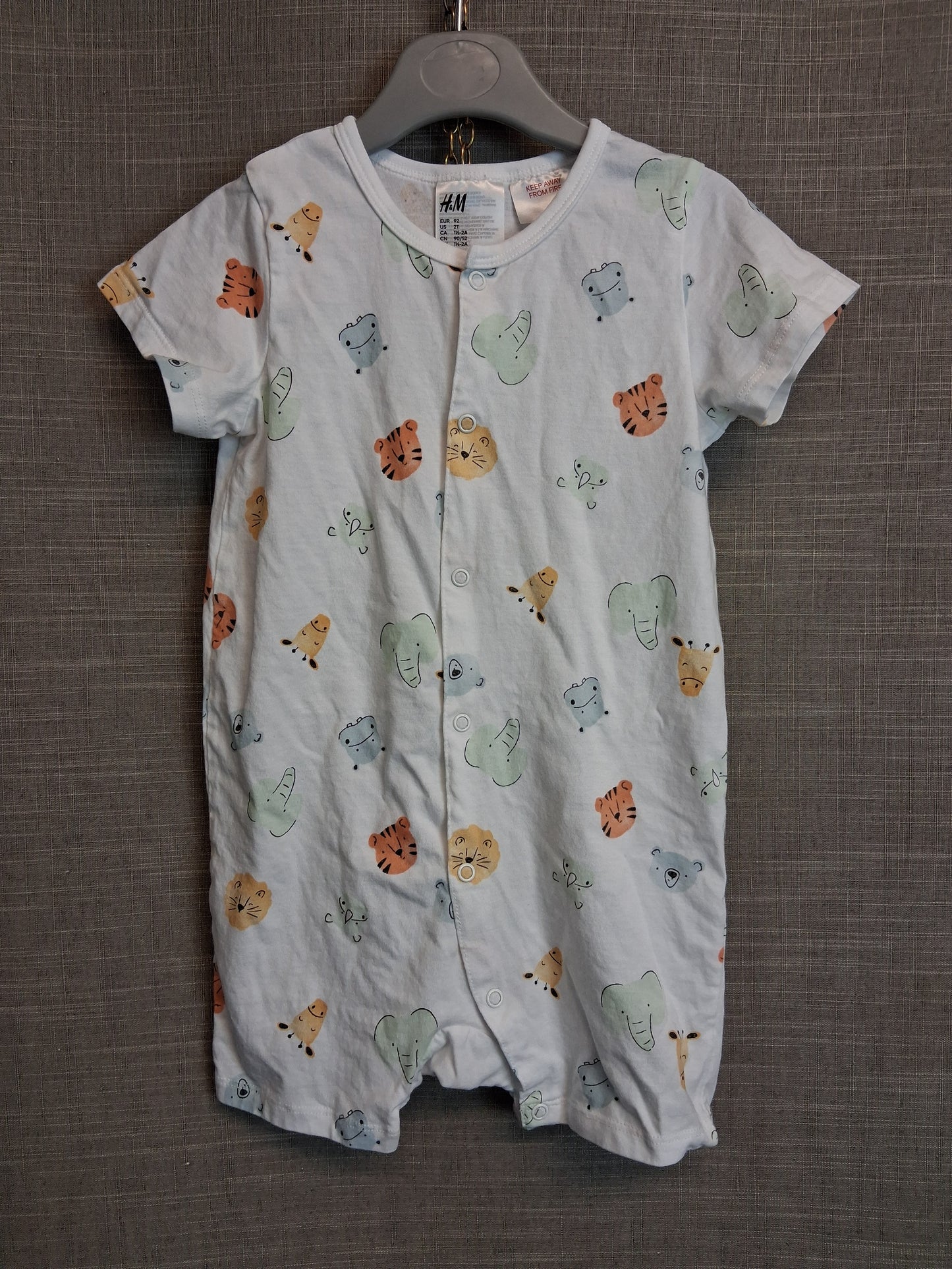 H&M Boys Summer Romper Age 18-24 Months Cotton