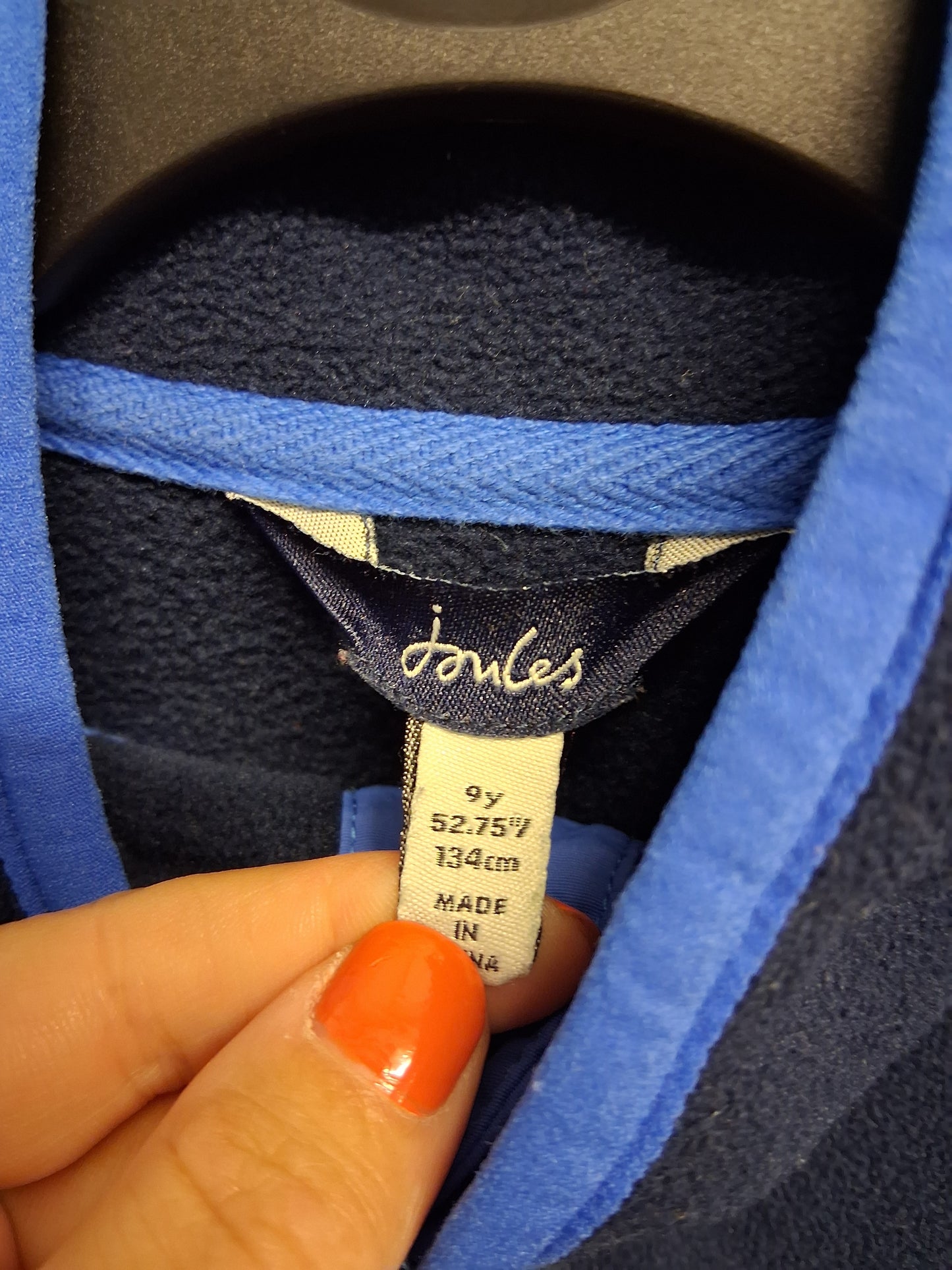 Joules Boys Green Blue Fleece Jumper Sweater Age 9 Years