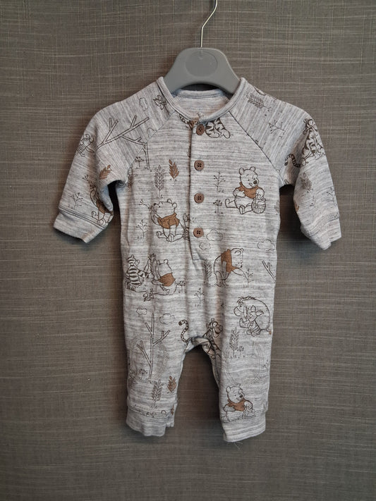 George Disney Winnie the Pooh Boys Sleepsuit Romper Age 0-3 Months Beige