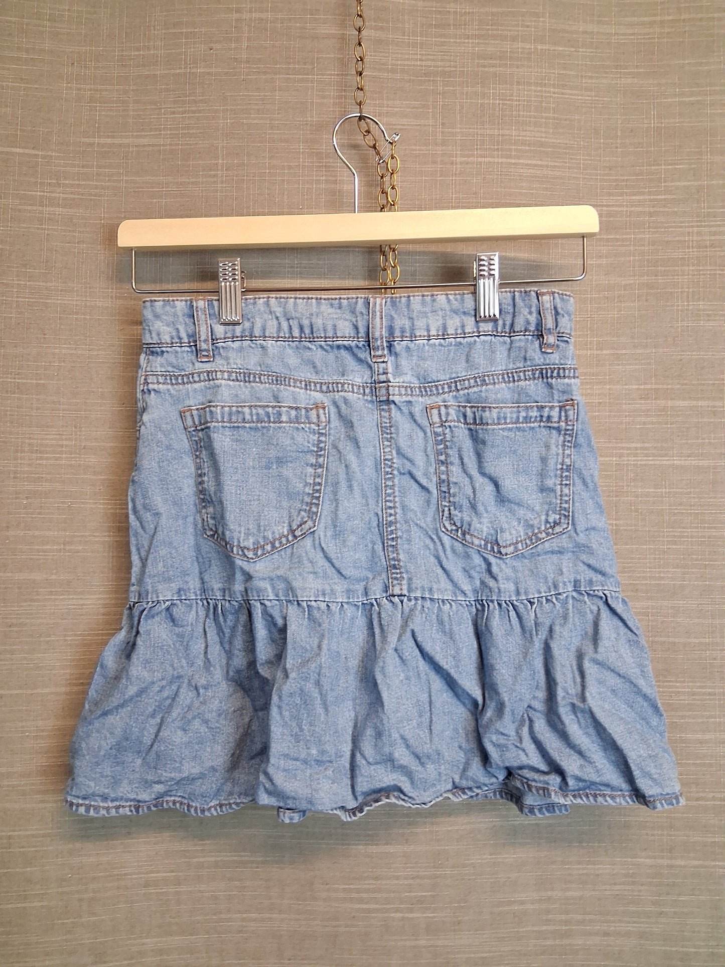 George Girls Blue Denim Skirt Age 10-11 Years