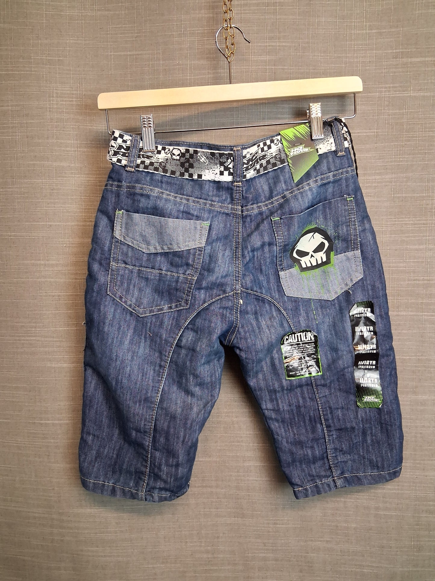 No Fear Boys Blue Denim Short Skorts Age 11-12 Years