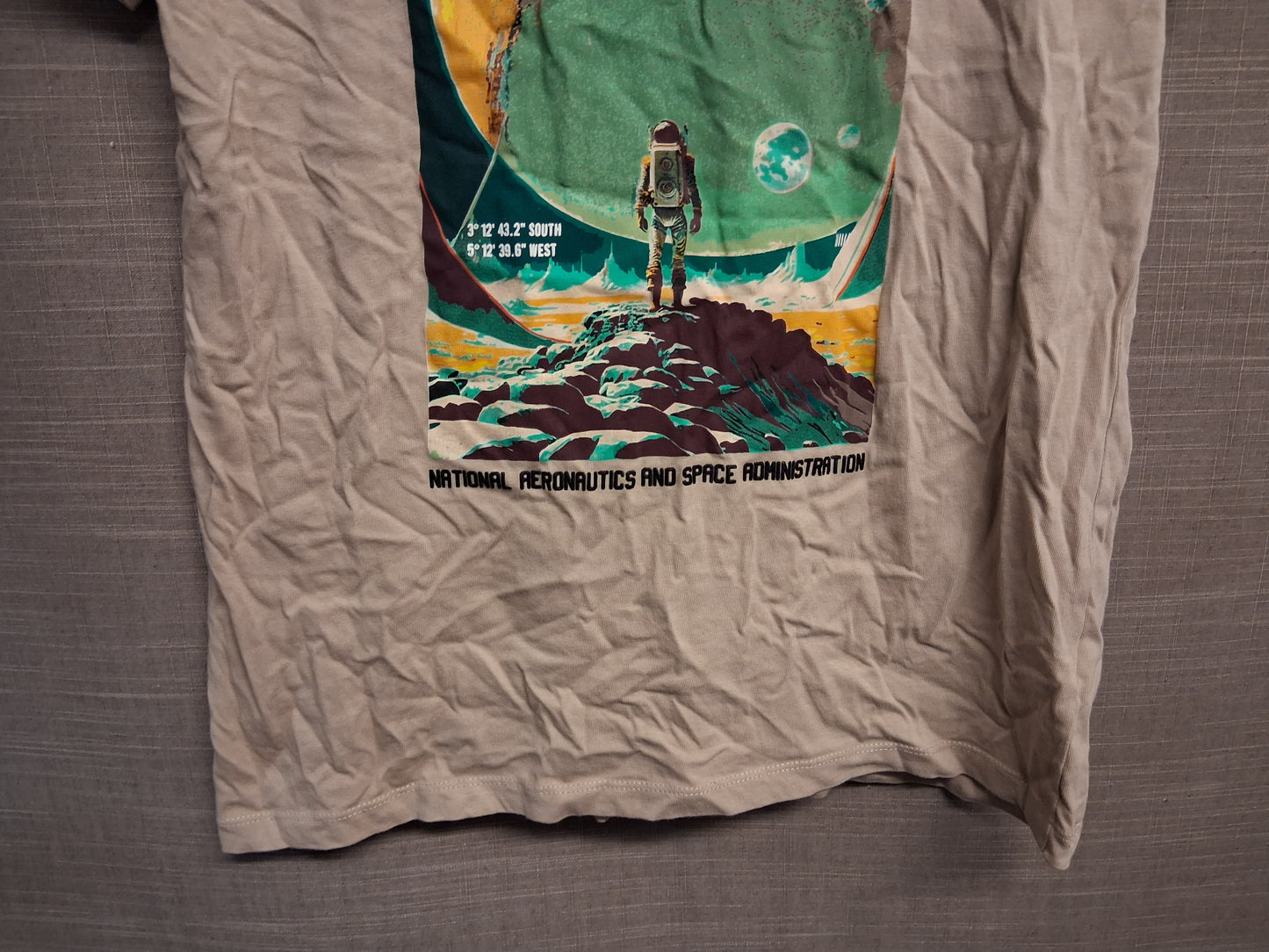 Next Boys Beige Nasa Theme Short Sleeve T-Shirt Age 16 Years