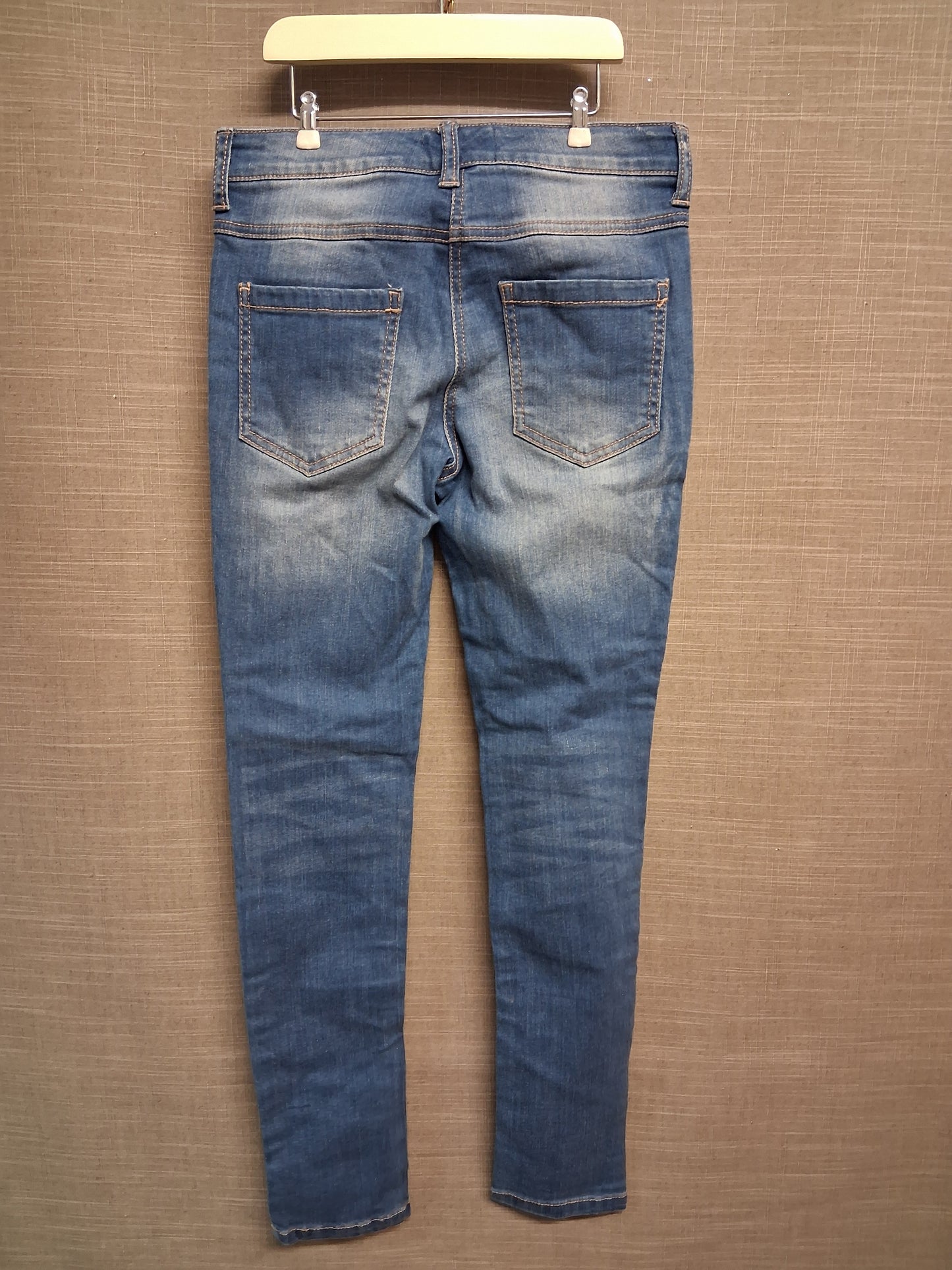 Next Girls Blue Denim Jeans Beaded Detail Age 10 Years Adjustable Waist