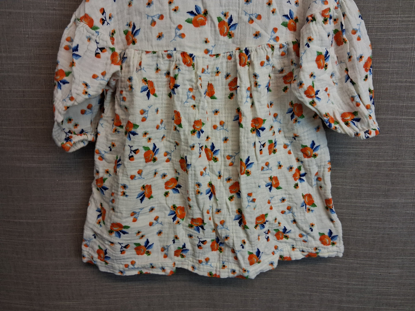 Next Girls Cream Floral Dress Age 12-18 Months