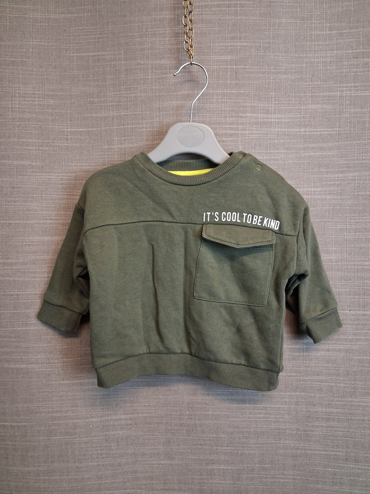 F&F Boys Khaki Green Sweater Age 3-6 Months