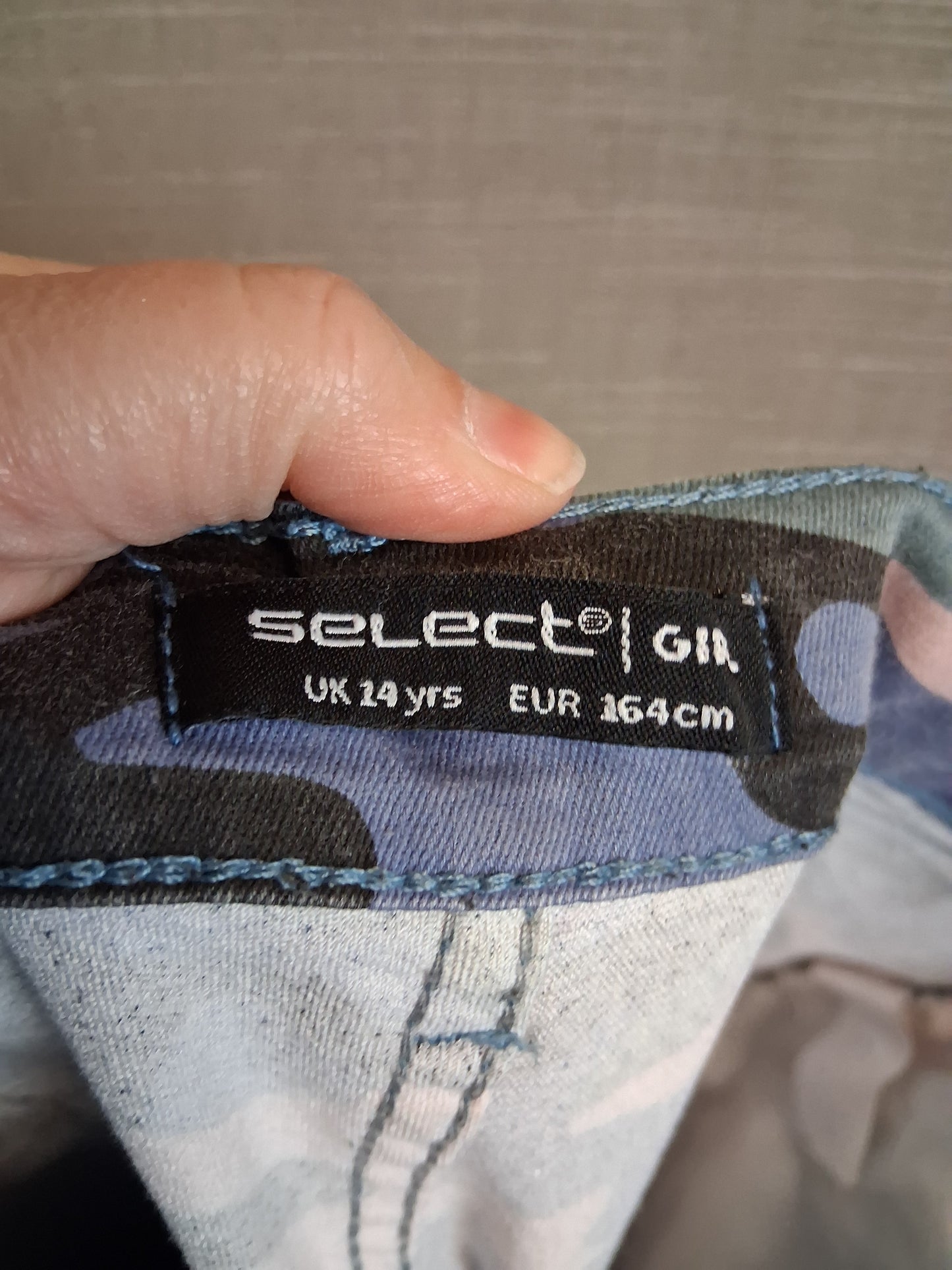 Select Girls Cargo Trousers Blue Mix Age 14 Years