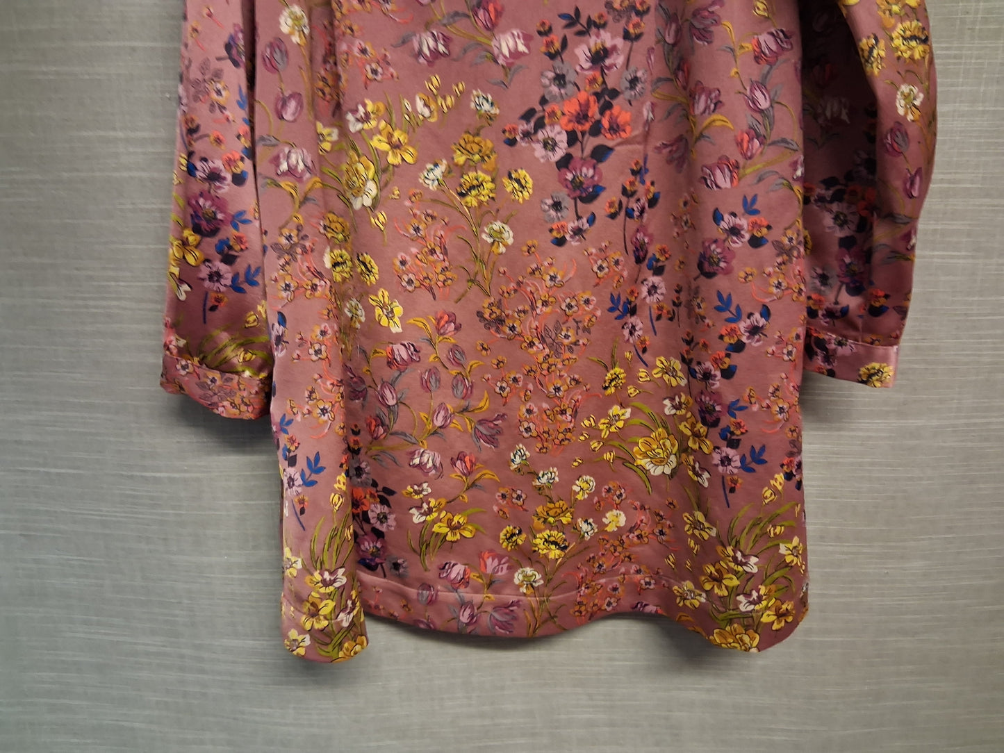 Zara Girls Brown Floral Long Sleeve Dress A Line Age 9 Years
