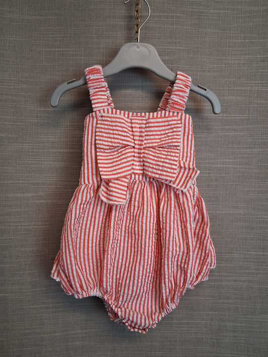 Shein Girls Red White Stripe Romper Age 2 years