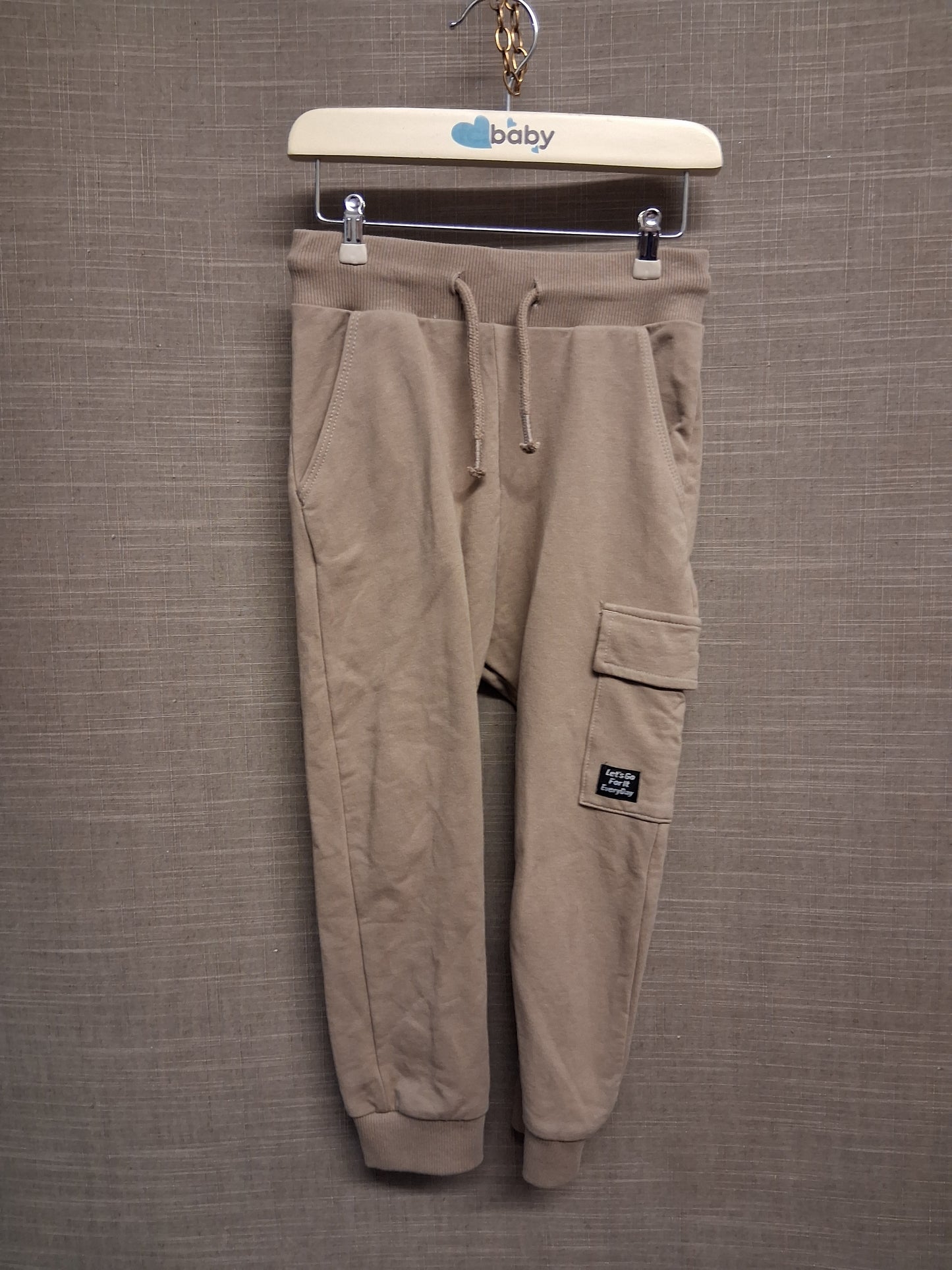 Next Boys Beige Cargo Joggers Age 3-4 Years
