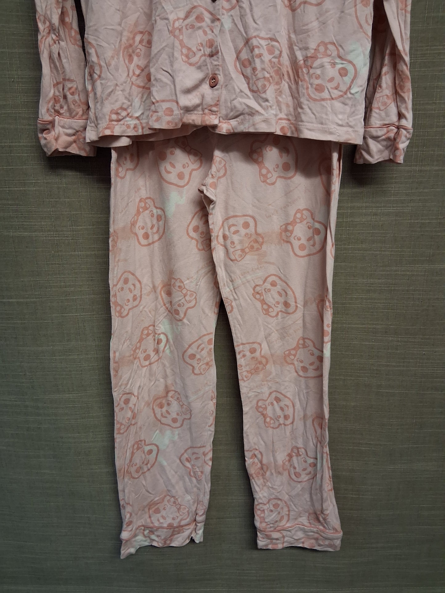 George Girls "Pudsey" Children in Need Pyjamas PJs Set 2 Piece Pink Age 9-10 Years