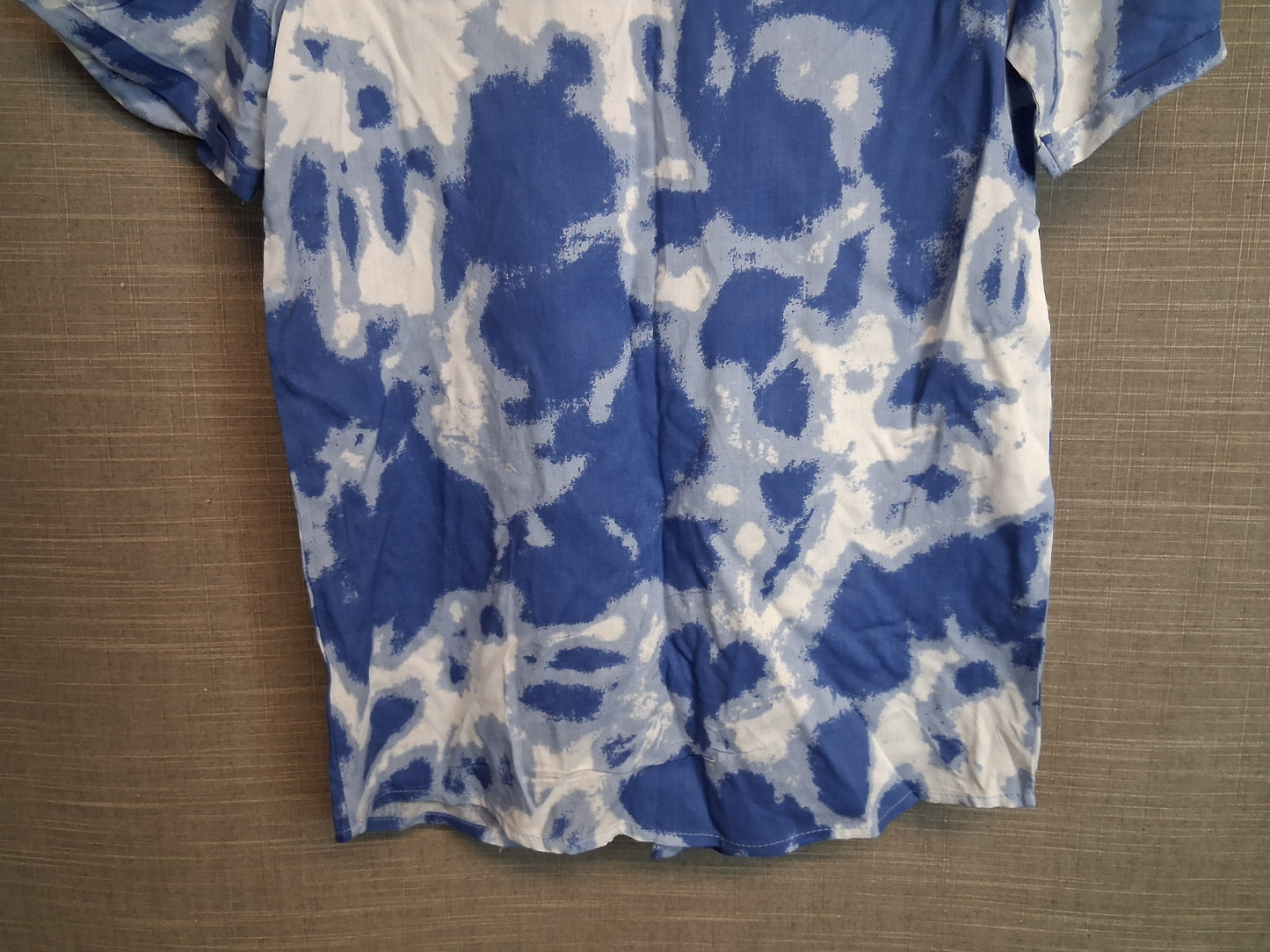 Pep & Co Boys Short Sleeve Shirt Age 9-10 Years Blue Tie Dye New