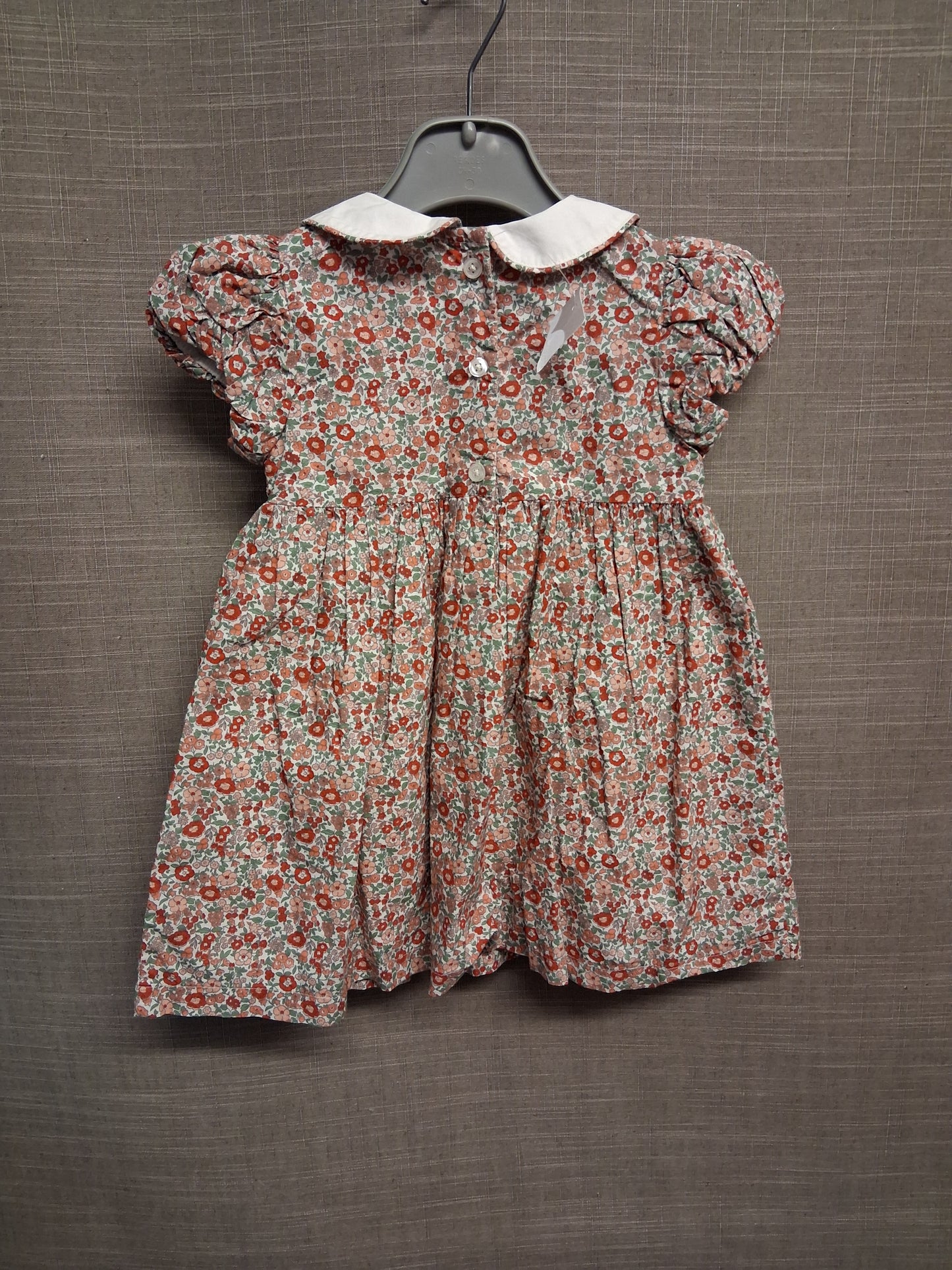 Marks and Spencer Girls Floral Pink Mix Smock Dress Age 9-12 Months New