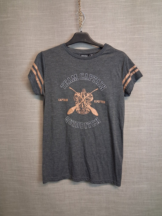 Harry Potter Primark T-Shirt Short Sleeve Age 14-15 Years Grey