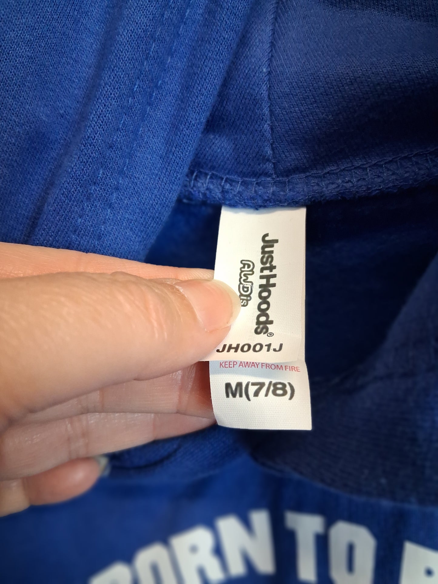 Just Hoods Boys Cricket Hoodie Blue Age 7-8 Years