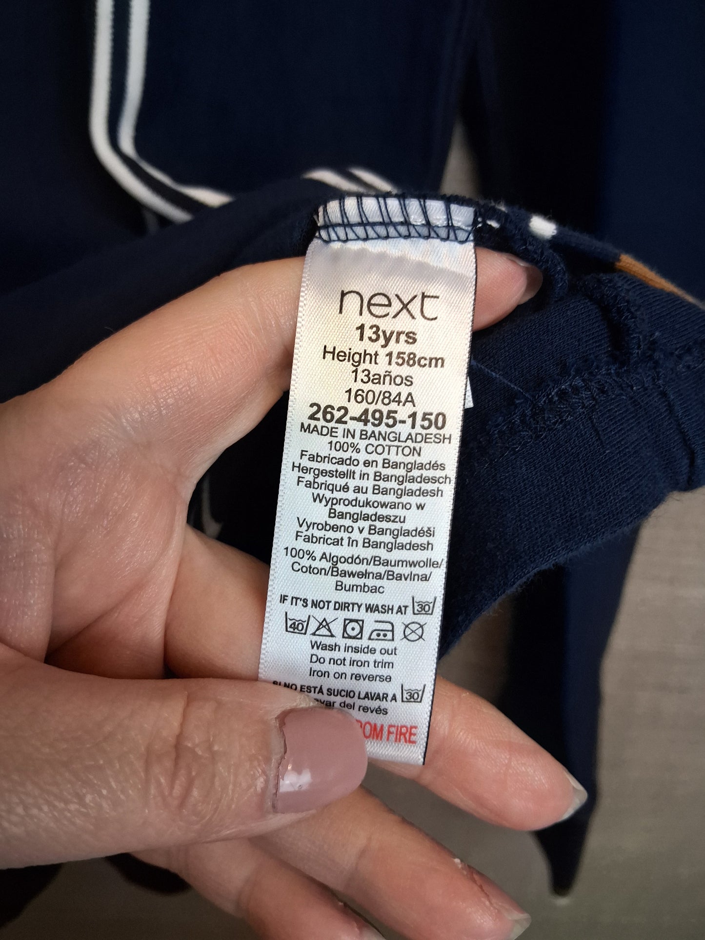 Next Boys Long Sleeve Polo T-Shirt Knitted Age 13 Years