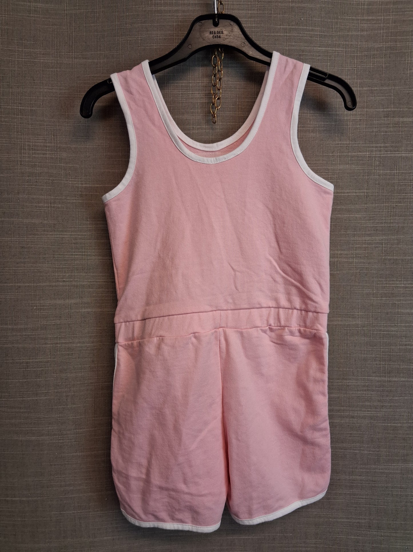 Pep&Co Girls Pink Sequin Love Heart Playsuit Age 7-8 Years