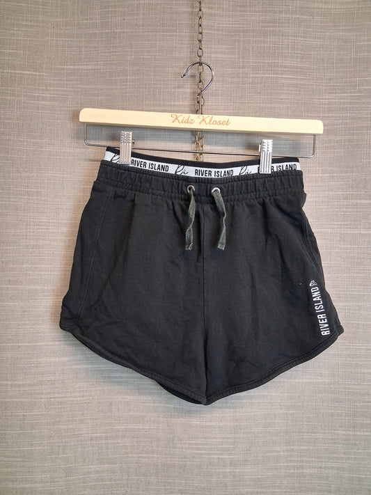 River Island Black Jersey Shorts Age 11-12 Years