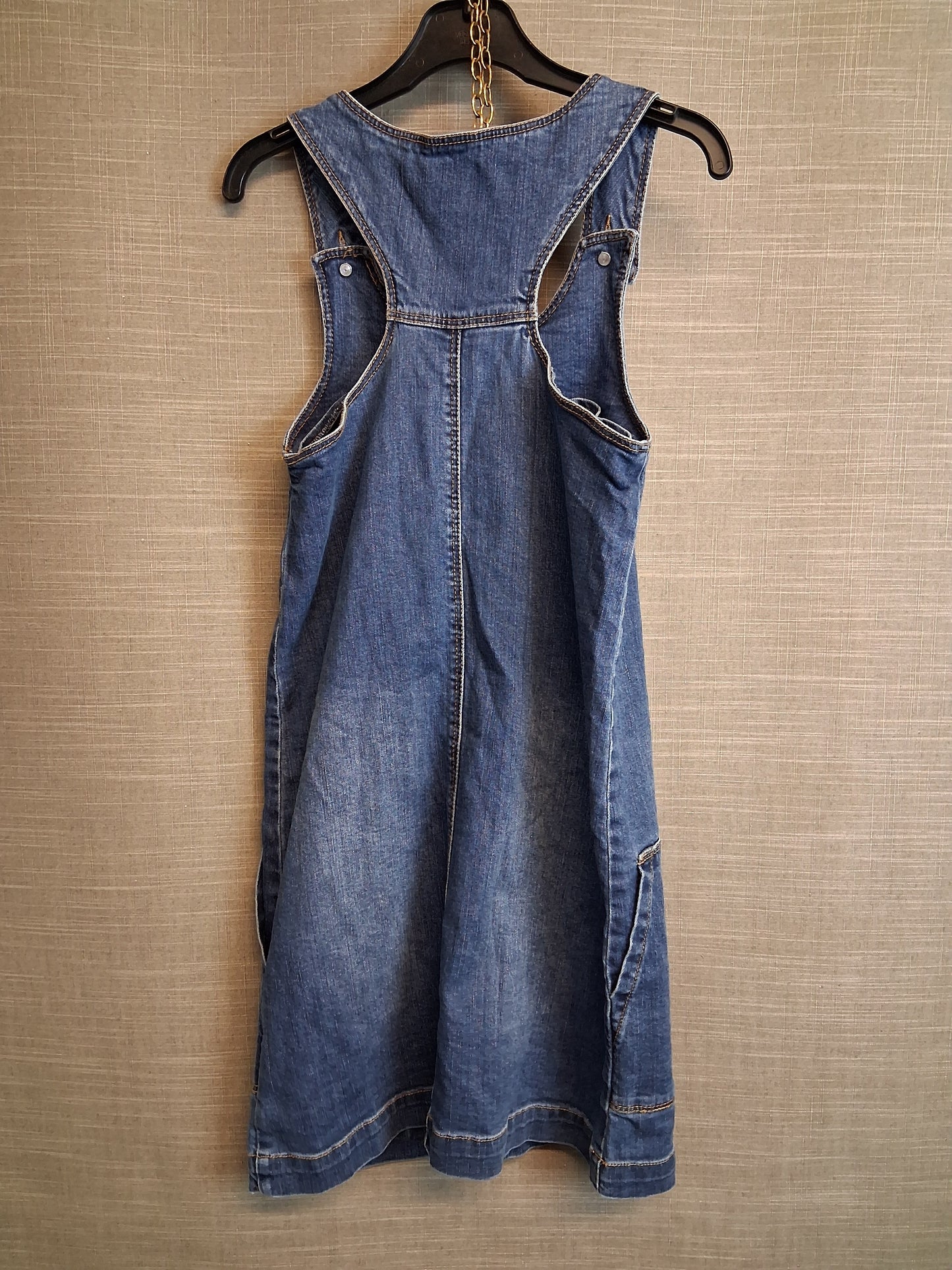 Joules Girls Blue Denim Pinafore Dress Age 11-12 Years