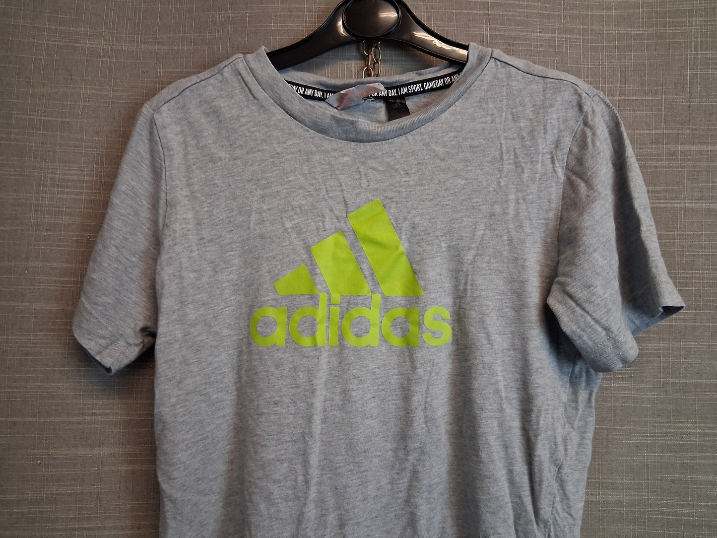 Adidas Girls Grey Short Sleeve Jersey T-Shirt Age 9-10 Years